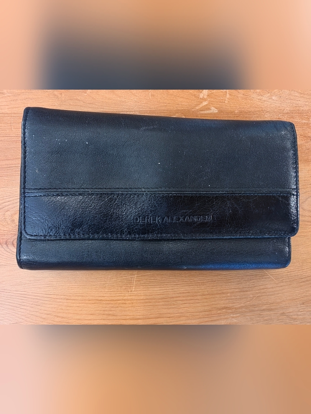 Derek Alexander Black Leather Wallet